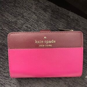 Kate Spade Pink and Maroon Wallet